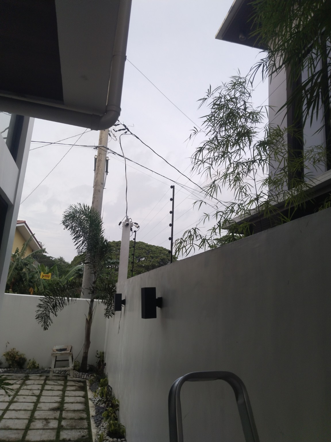 Perimeter electric fence installation